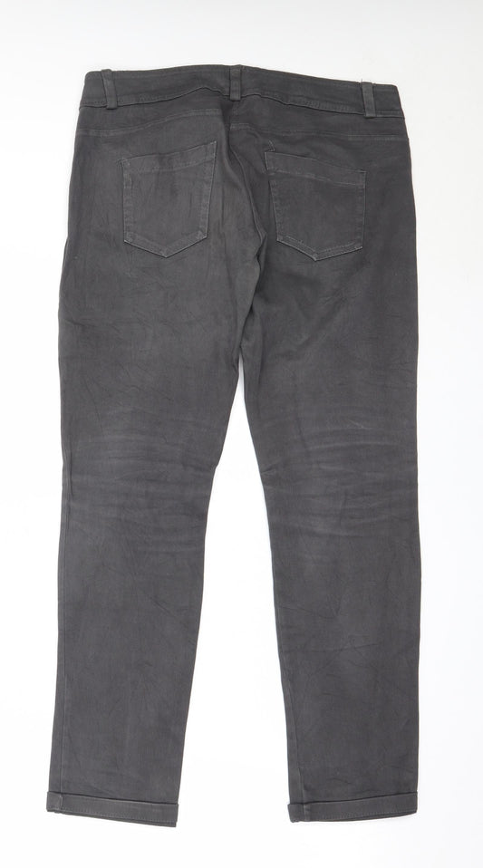 Preworn Womens Grey  Cotton Trousers  Size M L28 in Regular