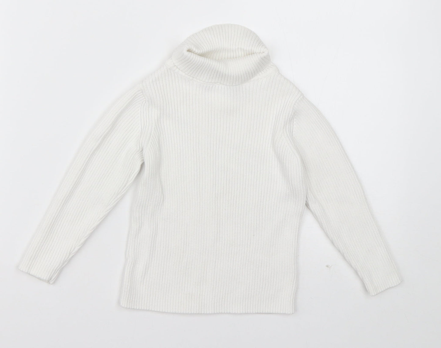 George Girls White  Cotton Pullover Sweatshirt Size 2 Years  Pullover