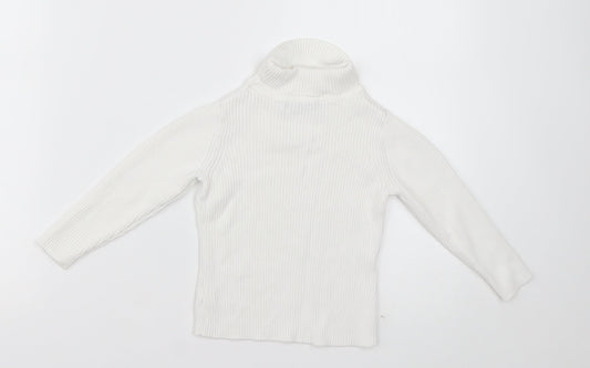 George Girls White  Cotton Pullover Sweatshirt Size 2 Years  Pullover