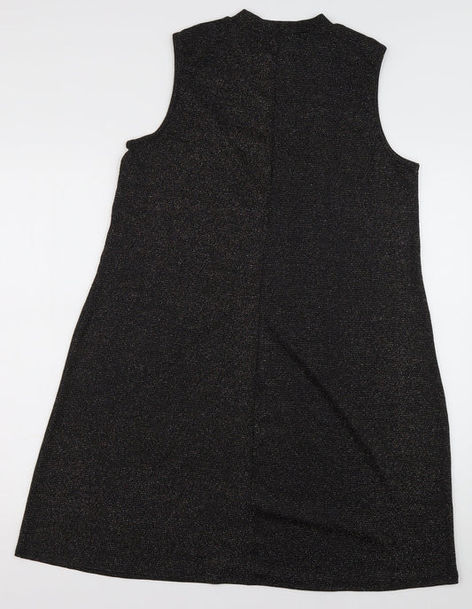 pe&co Womens Black  Polyester A-Line  Size 12  Halter Pullover - Sparkle