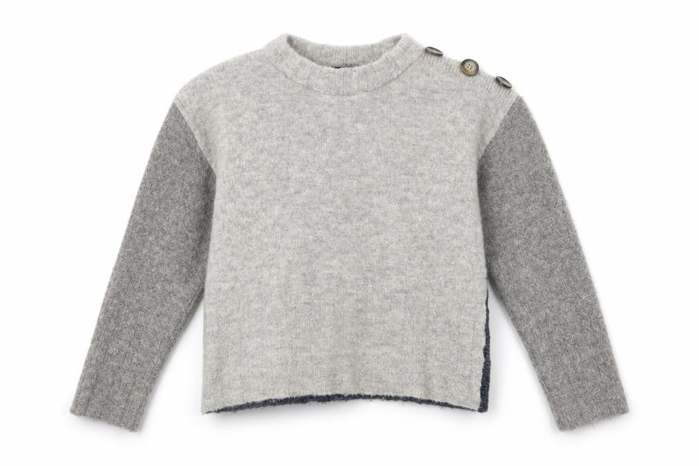 M&S Womens Grey Crew Neck  Acrylic Pullover Jumper Size S