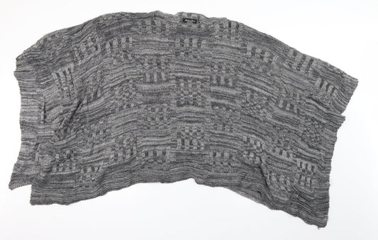 Italian Lines Womens Grey Round Neck  Acrylic Pullover Jumper One Size