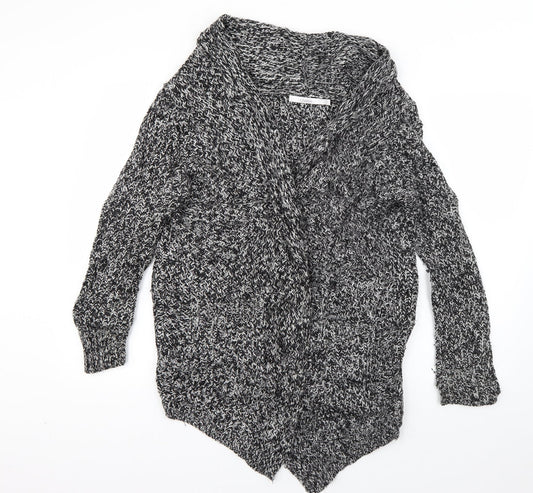 Chaber Womens Grey Collared  Acrylic Cardigan Jumper Size 8