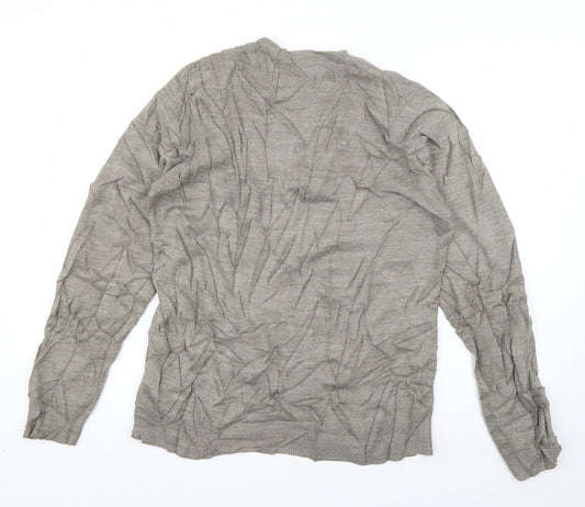 Marks and Spencer Mens Grey V-Neck  Acrylic Pullover Jumper Size M