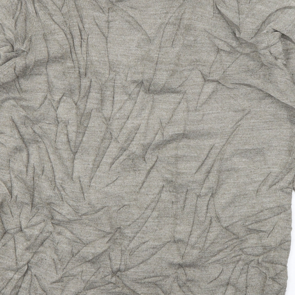 Marks and Spencer Mens Grey V-Neck  Acrylic Pullover Jumper Size M