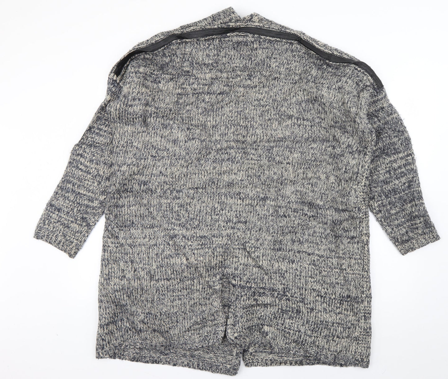Preworn Womens Blue V-Neck  Wool Cardigan Jumper Size S