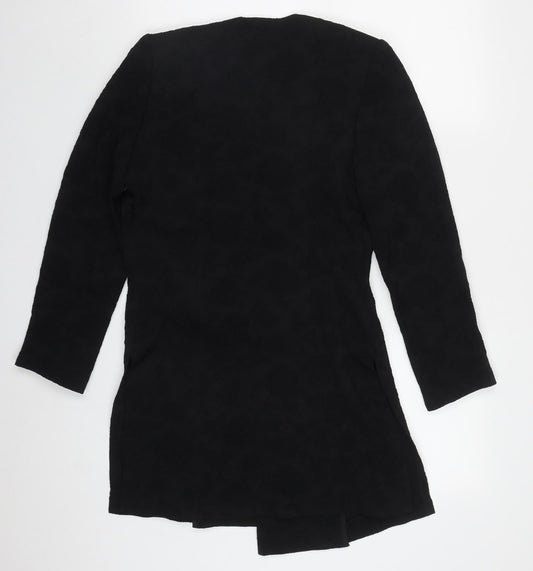 Grace Womens Black Floral  Jacket  Size 10  Button