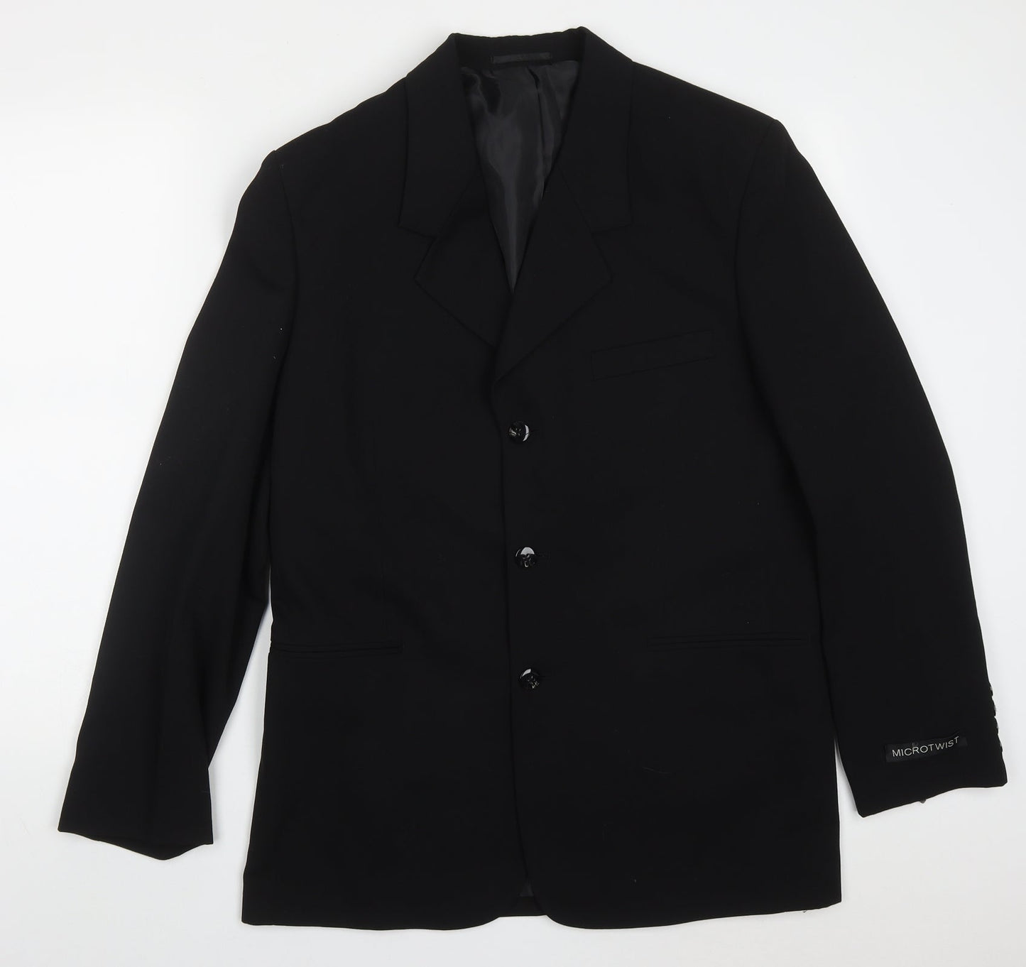 Barrington Bros Mens Black  Polyester Jacket Suit Jacket Size 40
