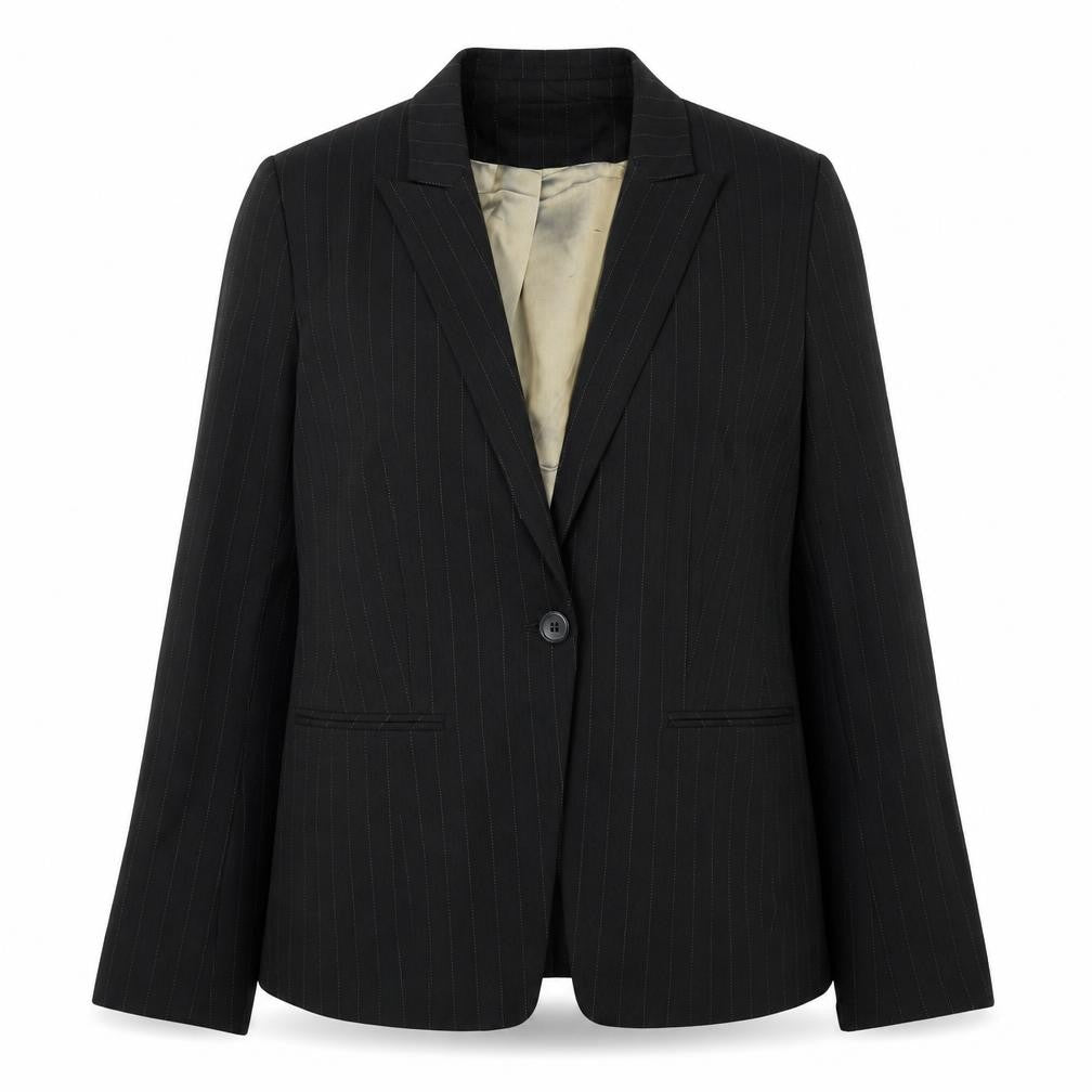 J Taylor Womens Black  Viscose Jacket Suit Jacket Size 14