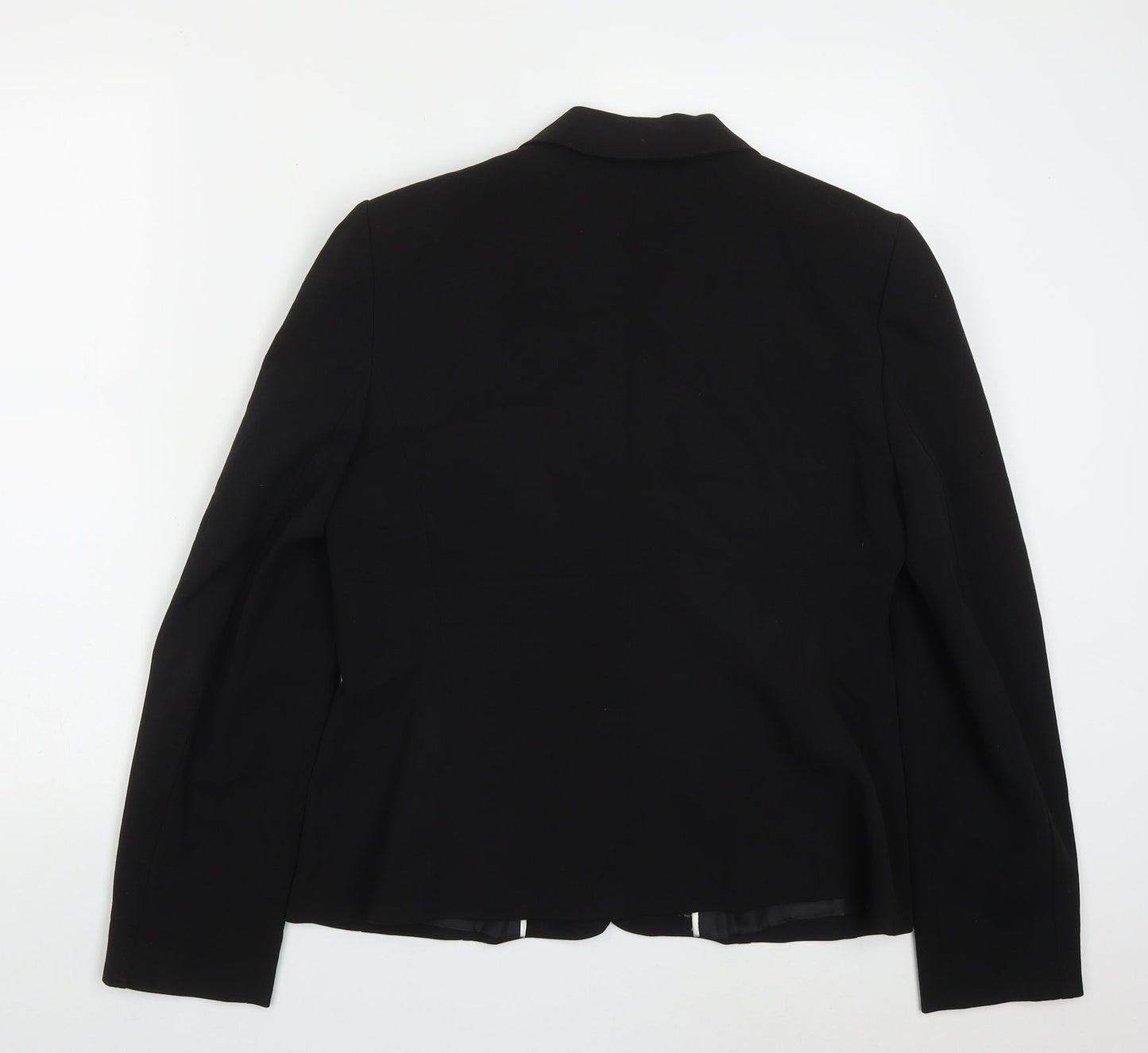 Select Womens Black  Polyester Jacket Suit Jacket Size 14
