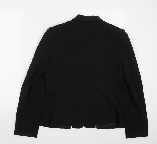 Select Womens Black  Polyester Jacket Suit Jacket Size 14