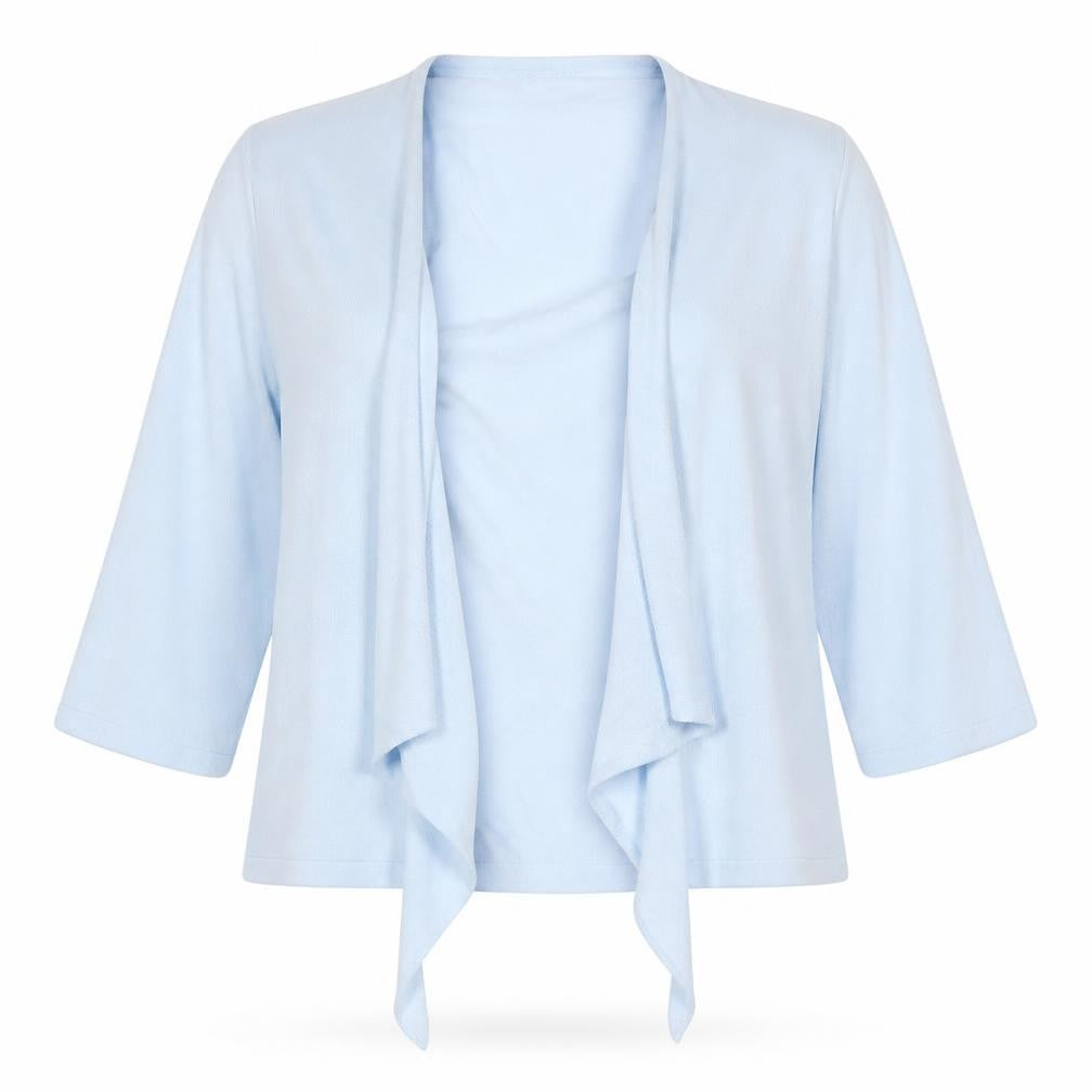 BHS Womens Blue V-Neck  Acrylic Cardigan Jumper Size 18