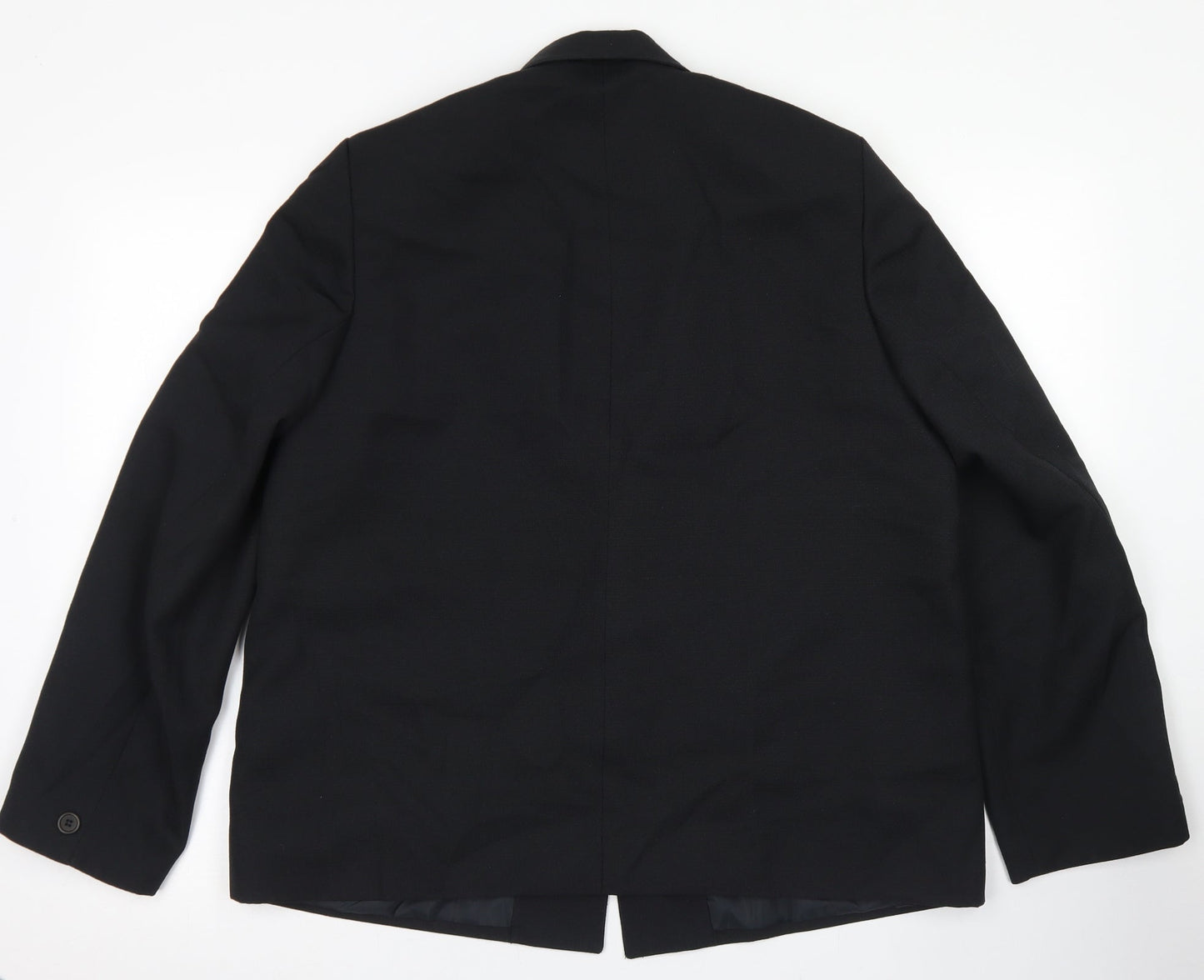Preworn Womens Black  Polyester Jacket Blazer Size 18