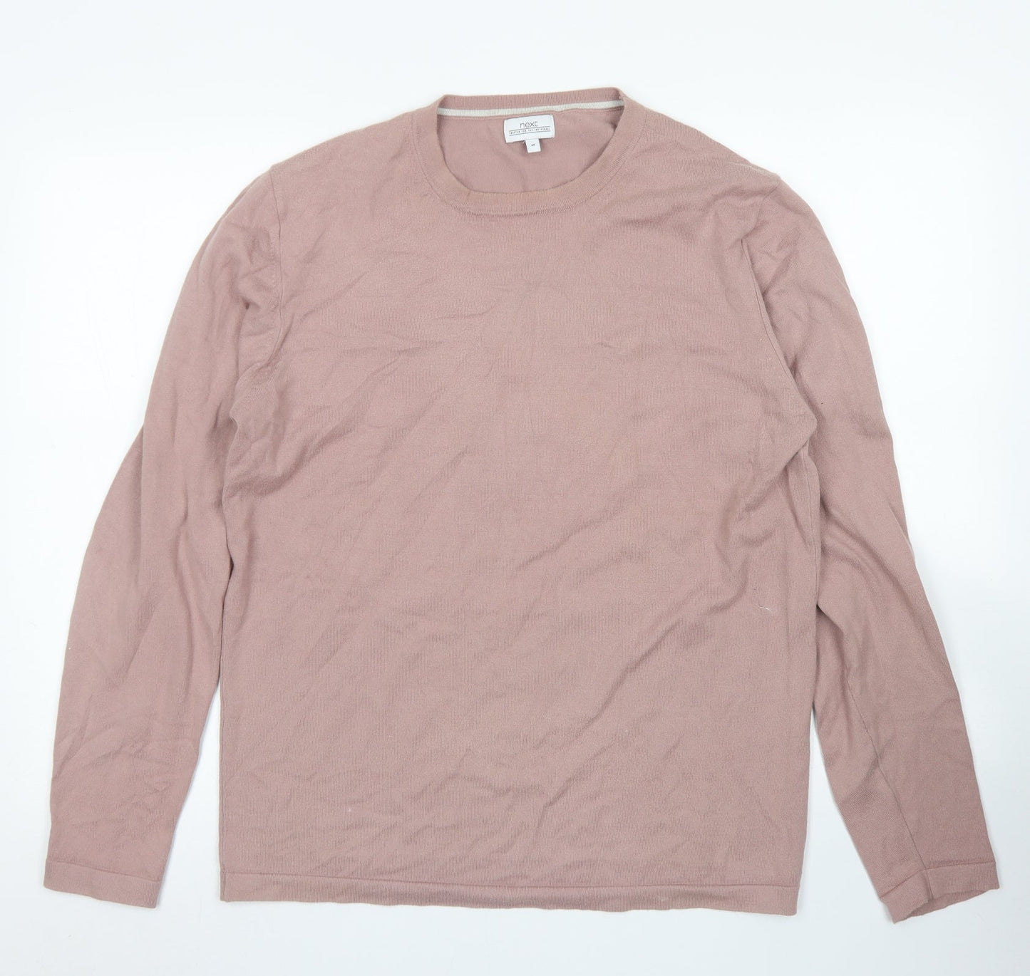 NEXT Womens Pink Crew Neck  Cotton Pullover Jumper Size M