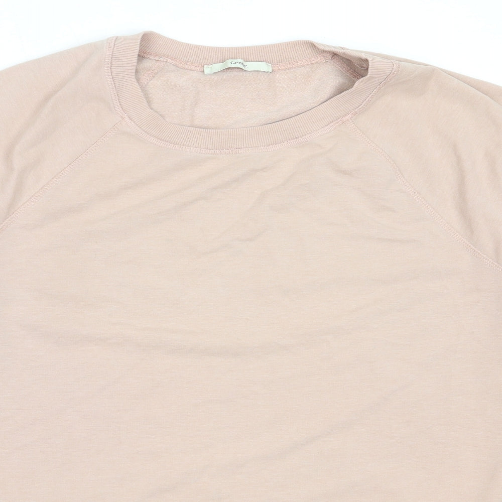 George Womens Pink  Cotton Pullover Sweatshirt Size 16