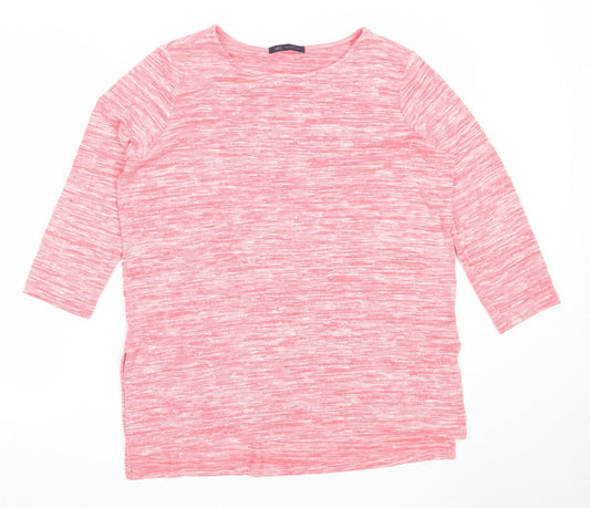 Marks and Spencer Womens Pink Round Neck  Viscose Pullover Jumper Size 12