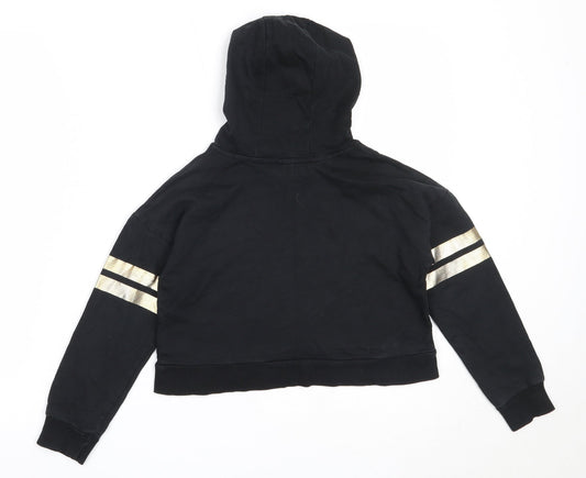 George Girls Black  Cotton Pullover Hoodie Size 7-8 Years   - tiana