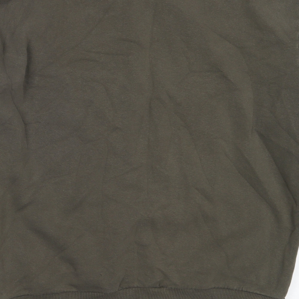 Seek Mens Green  Cotton Pullover Sweatshirt Size S
