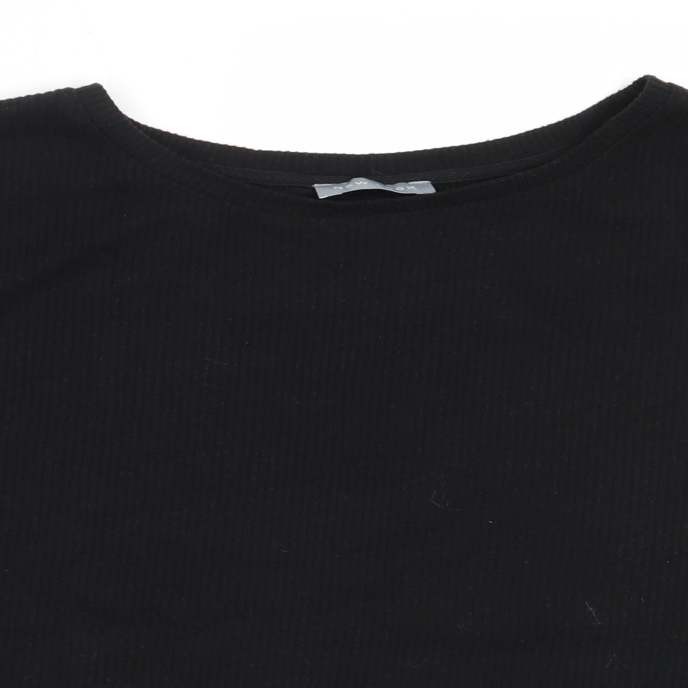 New Look Womens Black Round Neck  Polyester Pullover Jumper Size L