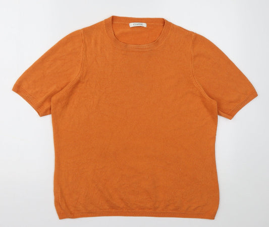 Marks and Spencer Womens Orange  Acrylic Pullover Sweatshirt Size 16  Pullover