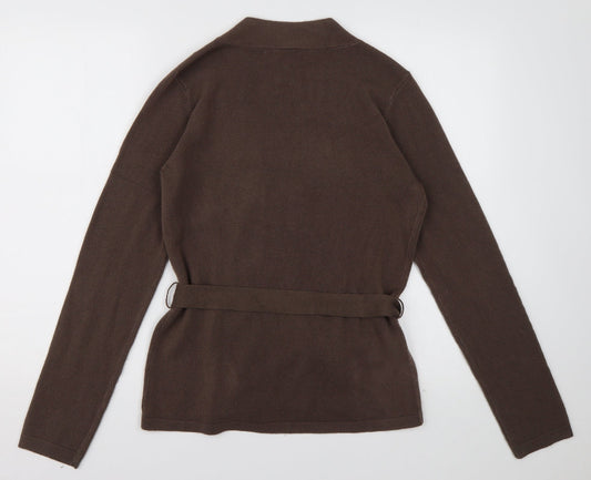George Womens Brown Geometric Acrylic Pullover Sweatshirt Size 12  Pullover