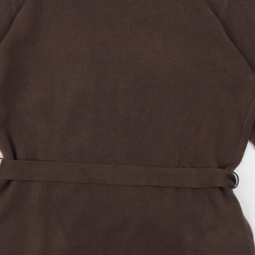 George Womens Brown Geometric Acrylic Pullover Sweatshirt Size 12  Pullover