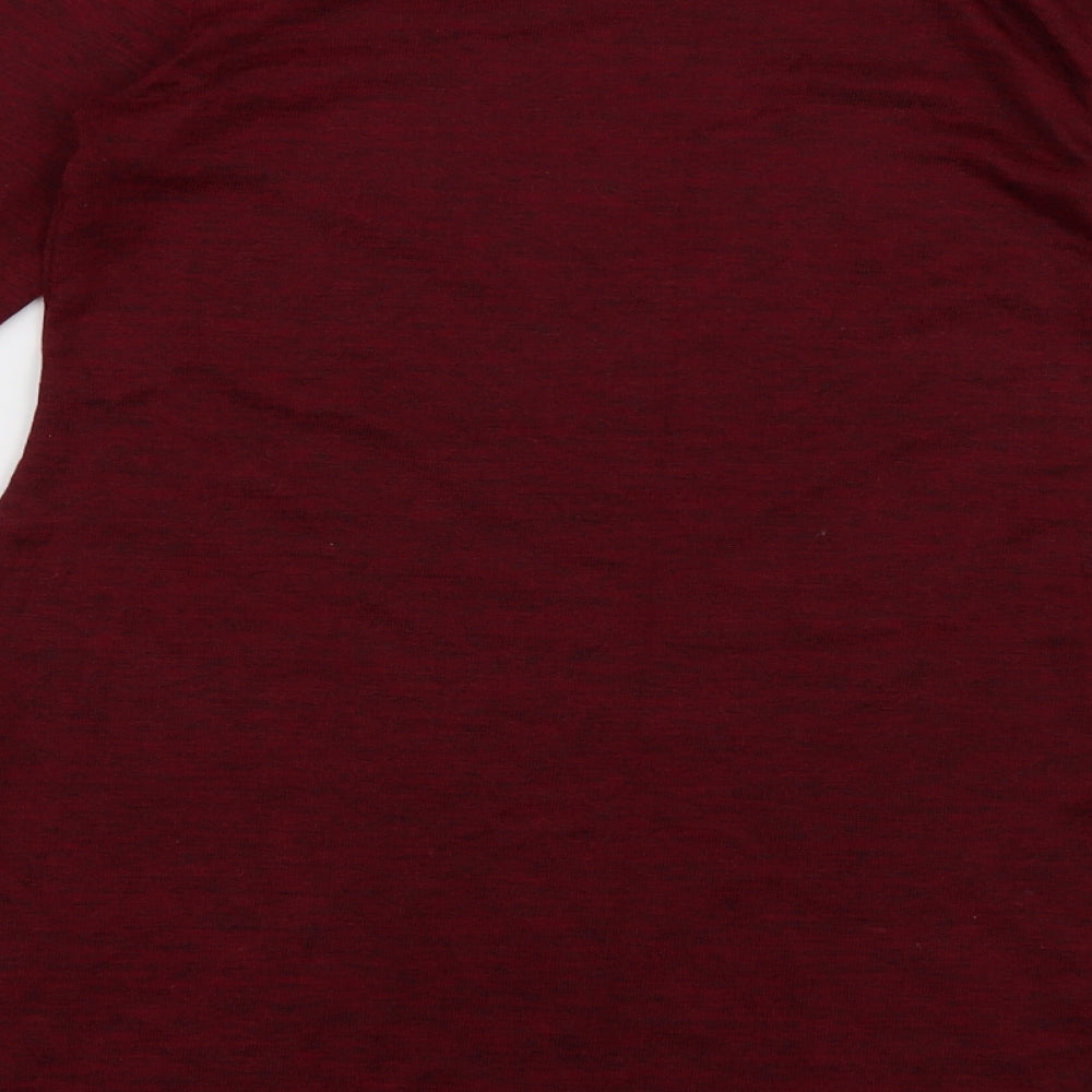 Boohoo Womens Red  Polyester Pullover Sweatshirt Size 14  Pullover
