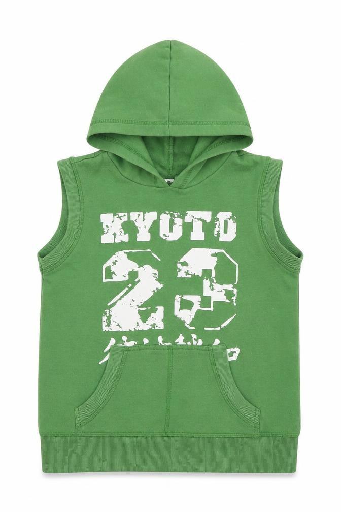M&Co Boys Green  Polyester Pullover Hoodie Size 7-8 Years  Pullover