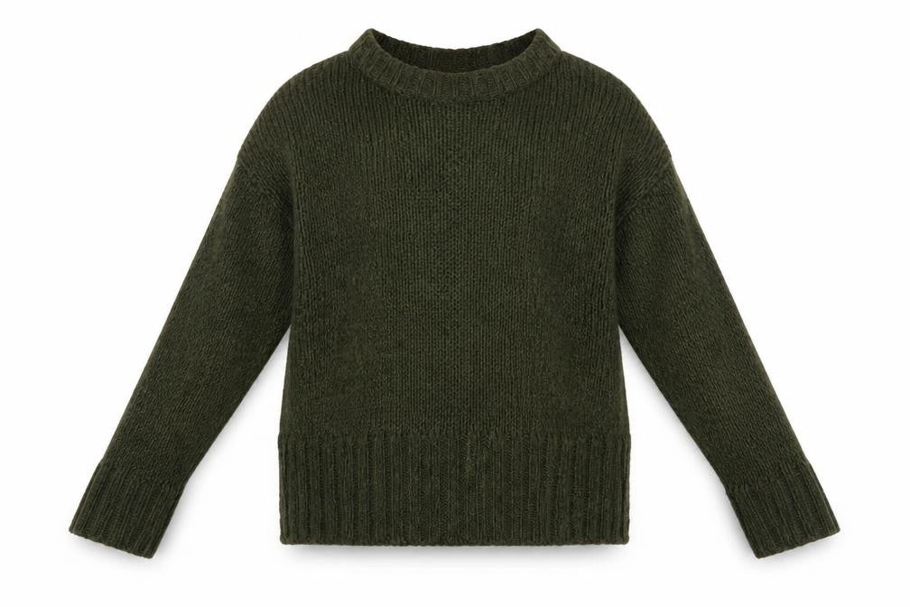 New Look Girls Green Crew Neck  Acrylic Pullover Jumper Size 9 Years  Pullover