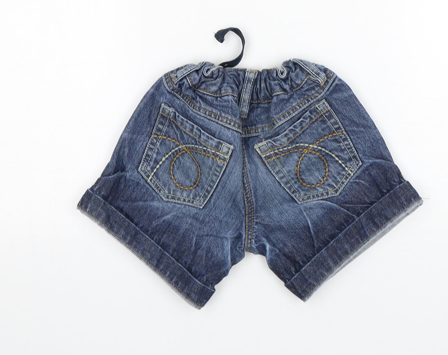 NEXT Girls Blue  Cotton Boyfriend Shorts Size 6 Years  Regular
