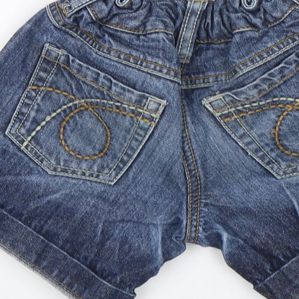 NEXT Girls Blue  Cotton Boyfriend Shorts Size 6 Years  Regular