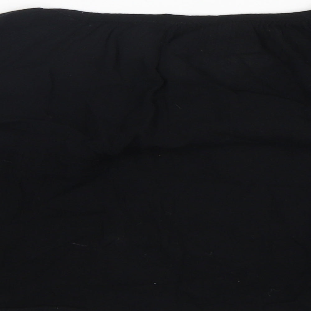 Miss E-vie Girls Black  Viscose Basic Blouse Size 7 Years V-Neck