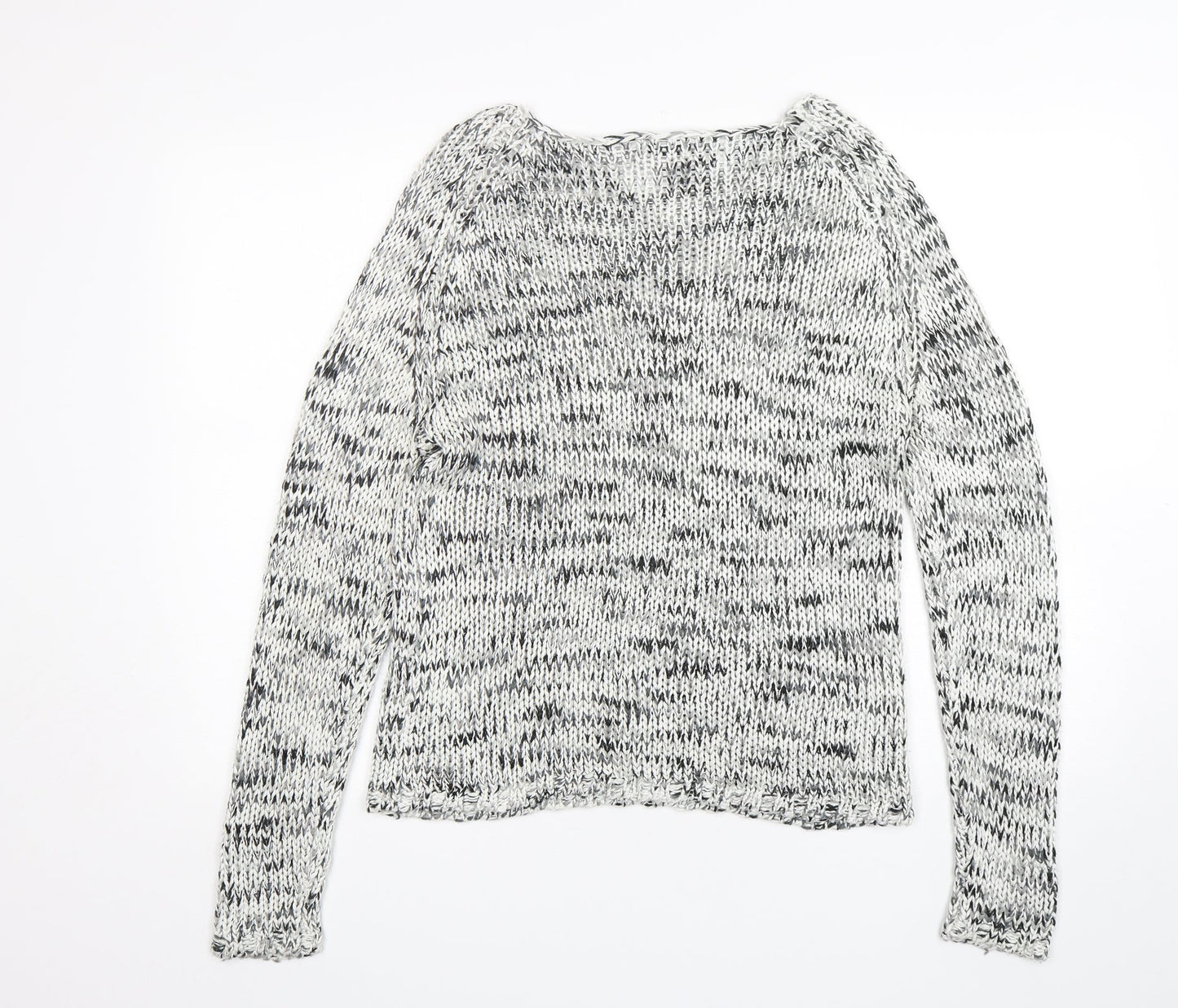 Cubus Womens Grey Round Neck  Acrylic Pullover Jumper Size M
