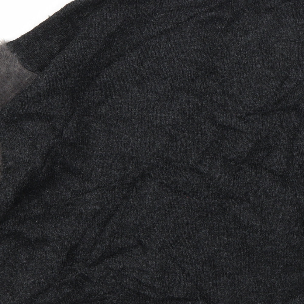 Marks and Spencer Womens Grey High Neck  Acrylic Pullover Jumper Size S