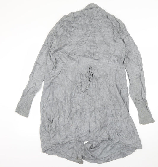 Wallis Womens Grey V-Neck  Viscose Cardigan Jumper Size M