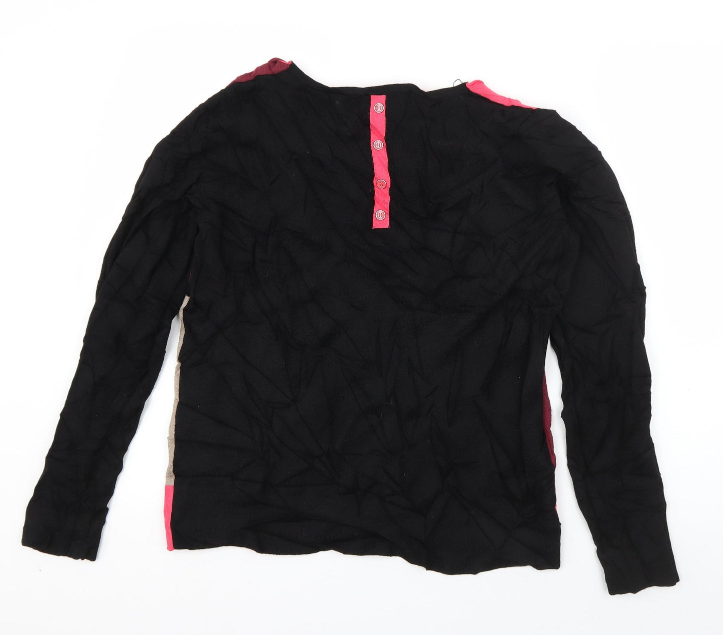 Comma Womens Multicoloured Round Neck Geometric Viscose Pullover Jumper Size 12