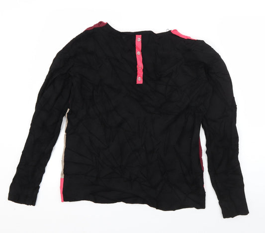 Comma Womens Multicoloured Round Neck Geometric Viscose Pullover Jumper Size 12