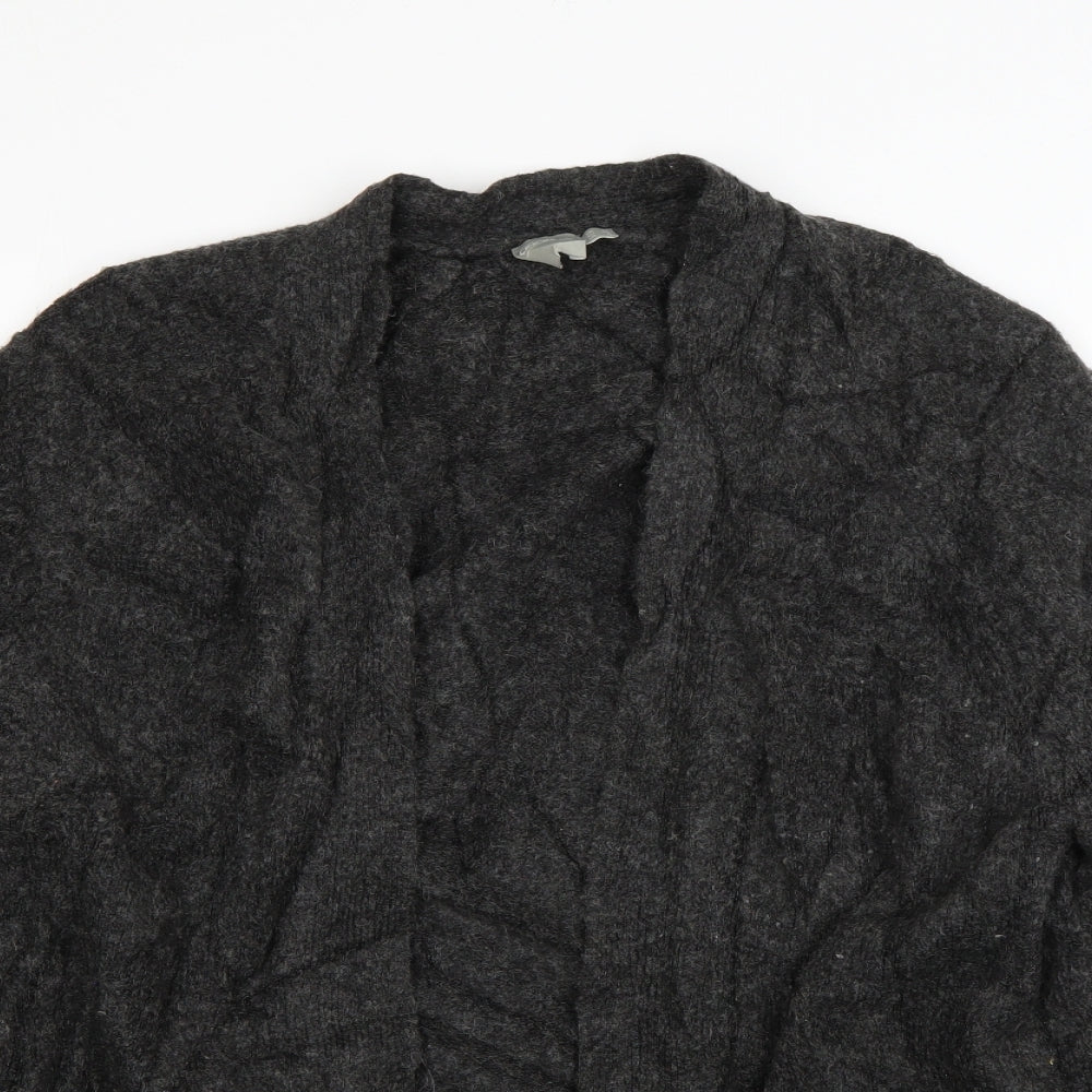 ASOS Womens Grey V-Neck  Acrylic Cardigan Jumper Size 10
