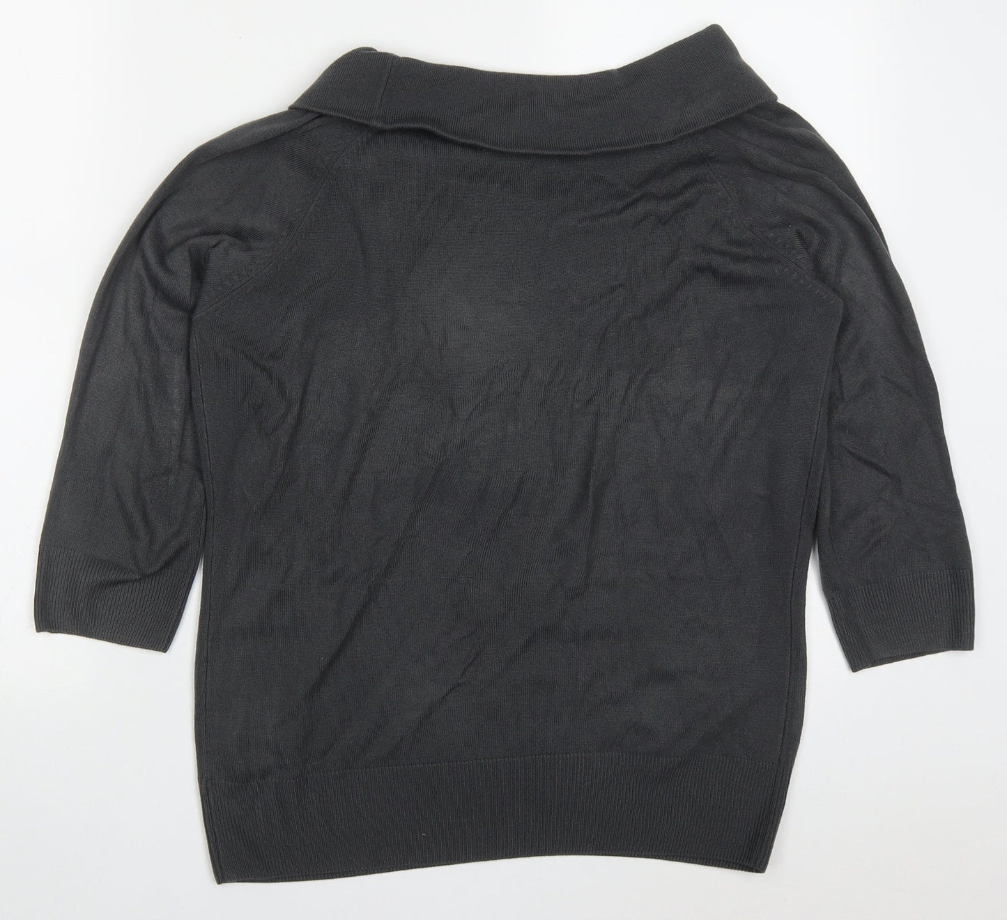Marks and Spencer Womens Grey Roll Neck  Acrylic Pullover Jumper Size 16