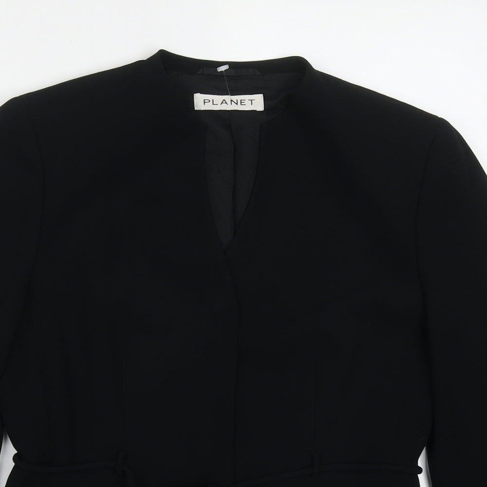 Planet Womens Black   Jacket  Size 8  Tie