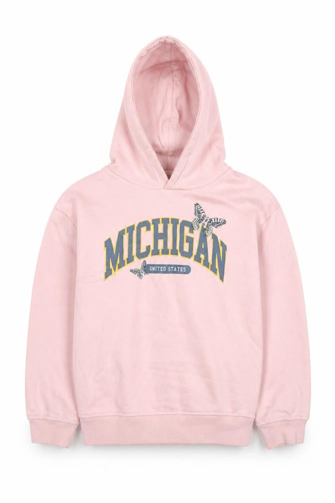 Primark Boys Pink  Cotton Pullover Hoodie Size 7-8 Years  Pullover - Michigan