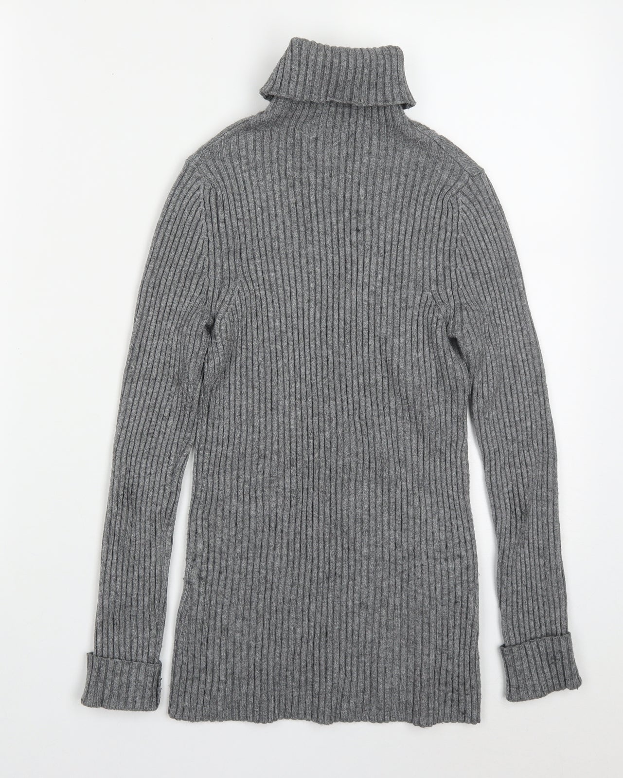 Just Be You Womens Grey Roll Neck  Viscose Pullover Jumper Size S