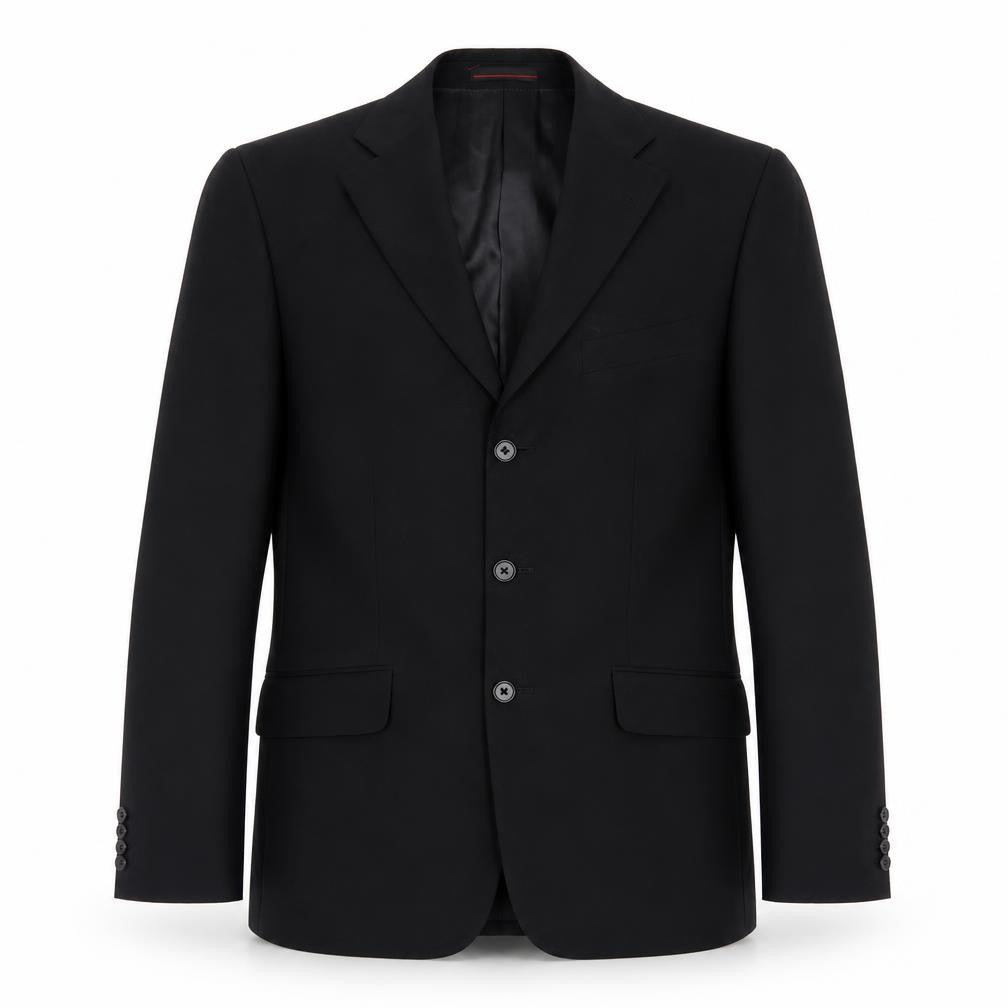 1860 Menswear Mens Black  Polyester Jacket Blazer Size 36