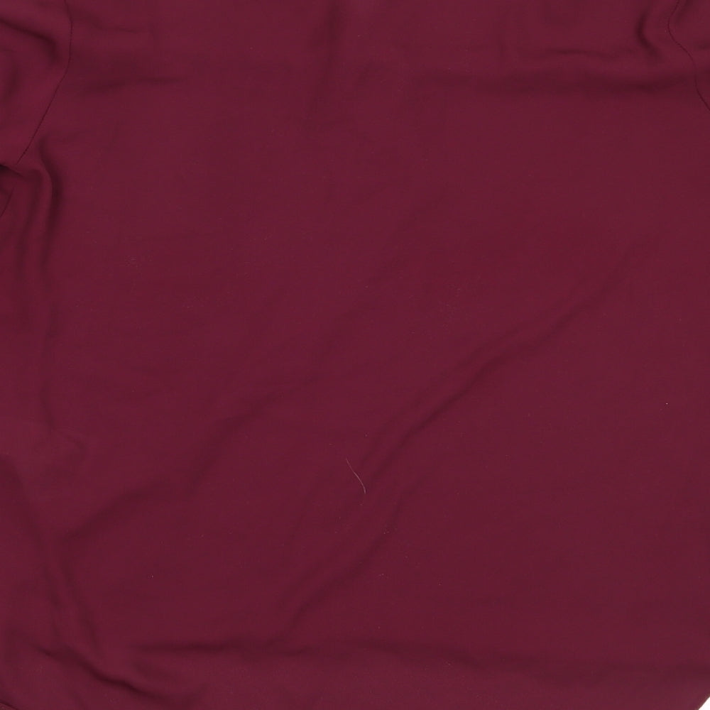 Red Herring Womens Purple  Polyester Basic Blouse Size 10 V-Neck