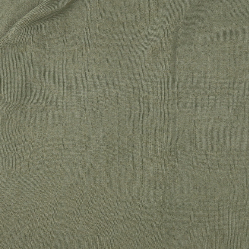 Preworn Womens Green Collared  Acrylic Cardigan Jumper Size M