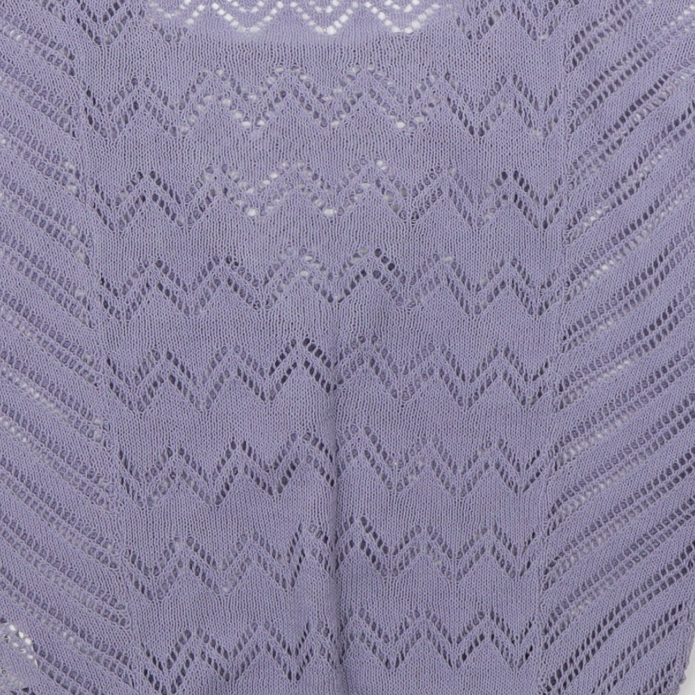 Preworn Womens Purple Geometric Cotton Pullover Sweatshirt Size M  Pullover