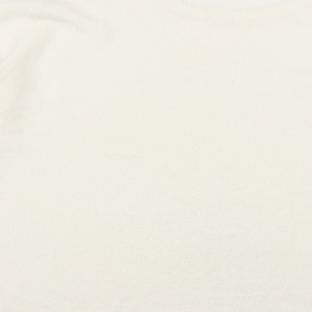 bonmarch Womens White  Acrylic Pullover Sweatshirt Size L  Pullover