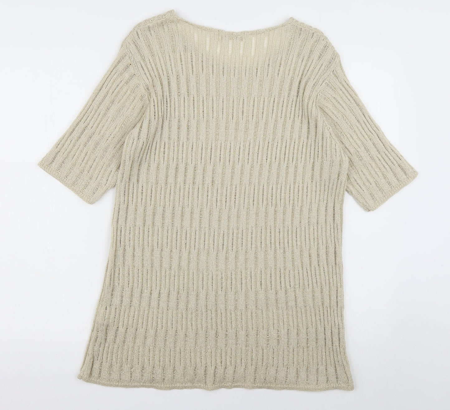 Pippa Dee Womens Beige  Acrylic Pullover Sweatshirt Size M  Pullover