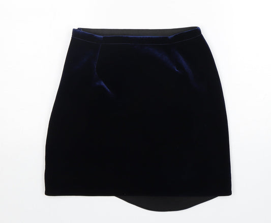 Topshop Womens Blue  Polyester Mini Skirt Size 8