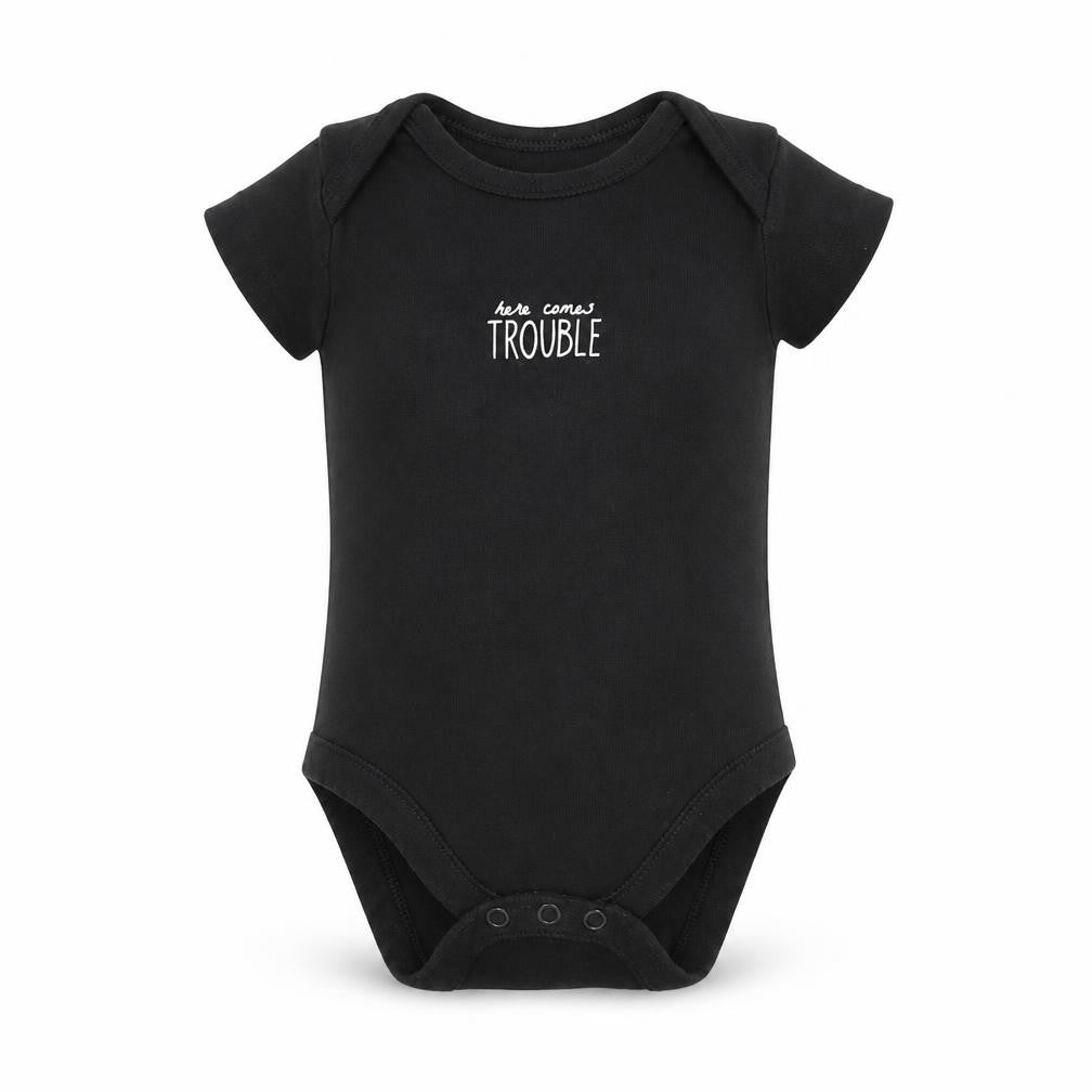 George Baby Black  Cotton Romper One-Piece Size 6-9 Months  Snap - Trouble